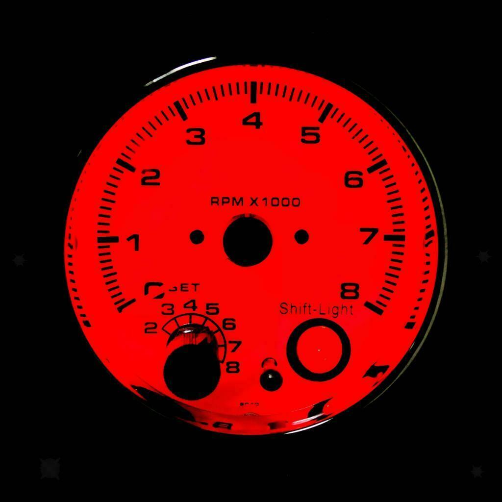 3.75" White Face Tachometer Gauge with Shift Light for Auto Car 95mm