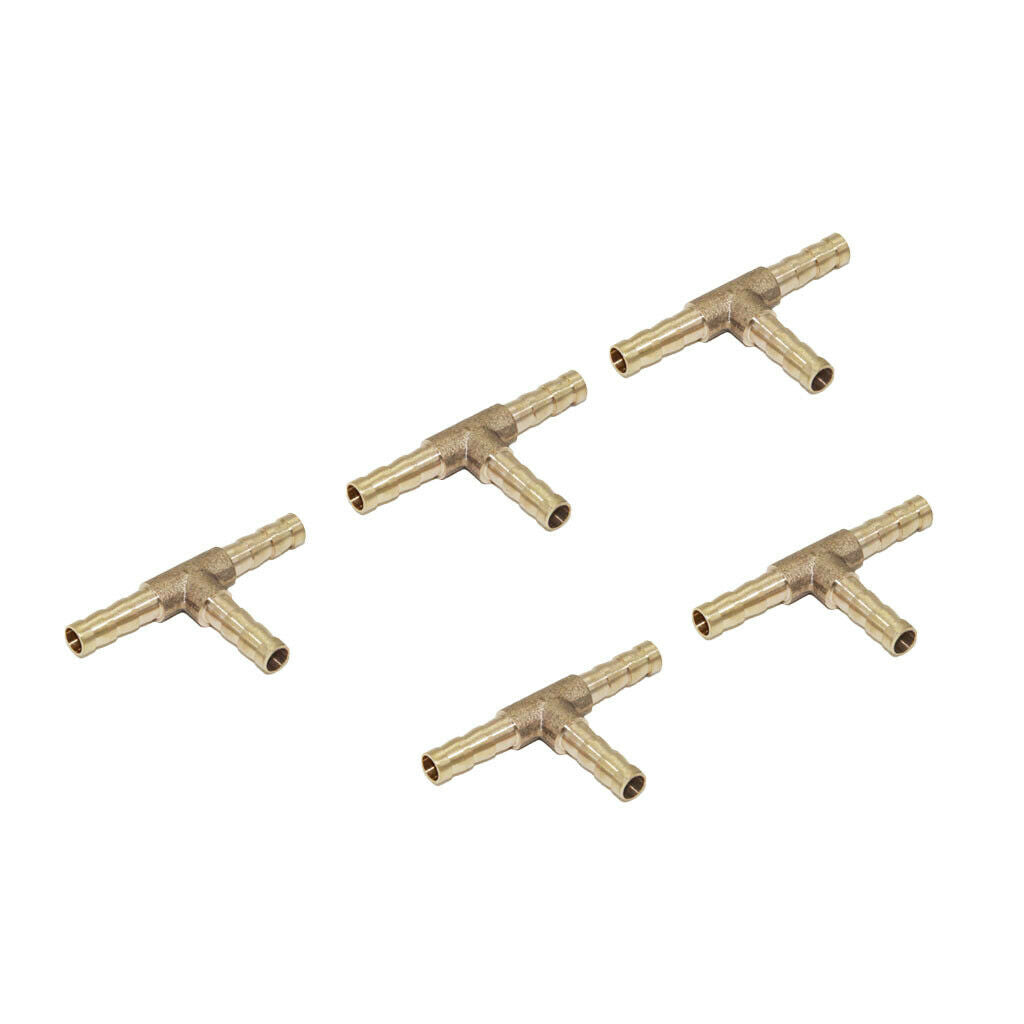 10pcs 4mm 6mm Tee 3 Way Hose Barbed Connector Air Fuel Water Pipe Gas Tubing