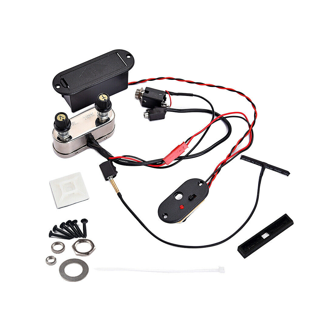 Electric Violin Pickup Amplifier EQ Preamp For Violin 3/4/4/4