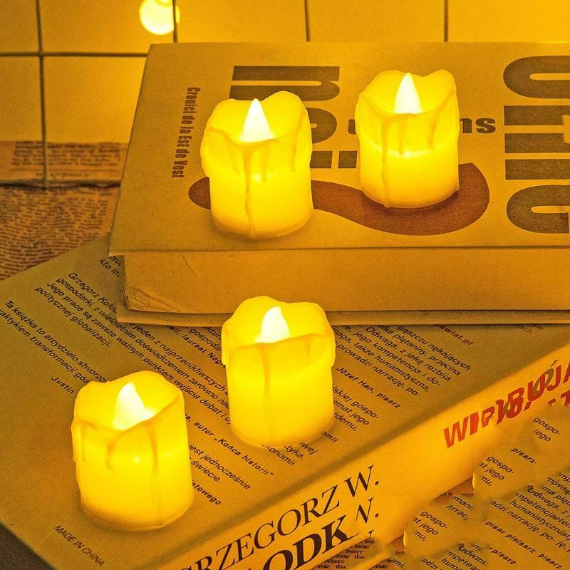 6pcs Flameless LED Tea Light Candles Battery Operated Tealight for Wedding Party