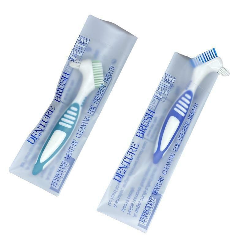 1 × Denture Brush~ Easy Grip Handle Firm Double Sided Toothbrush for Cleaning