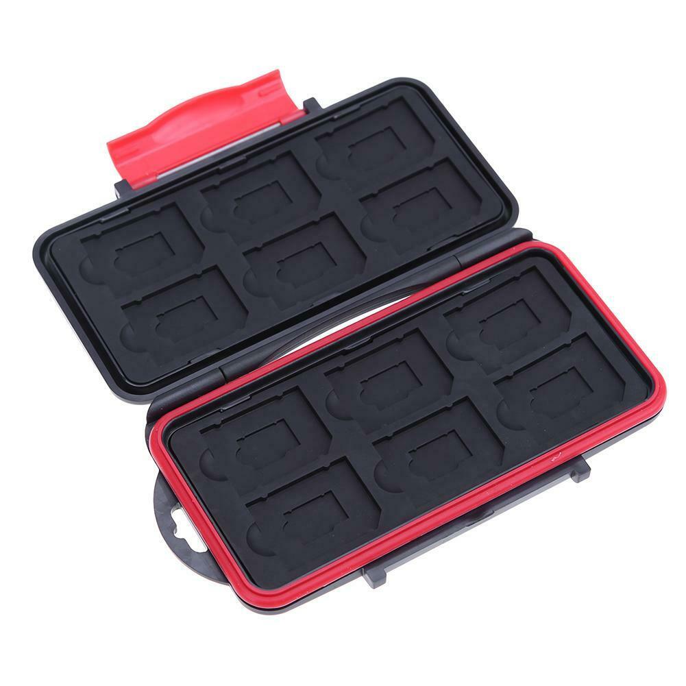 All in One Storage Memory Card Case Waterproof Shockproof 12SDTF Cards Box @