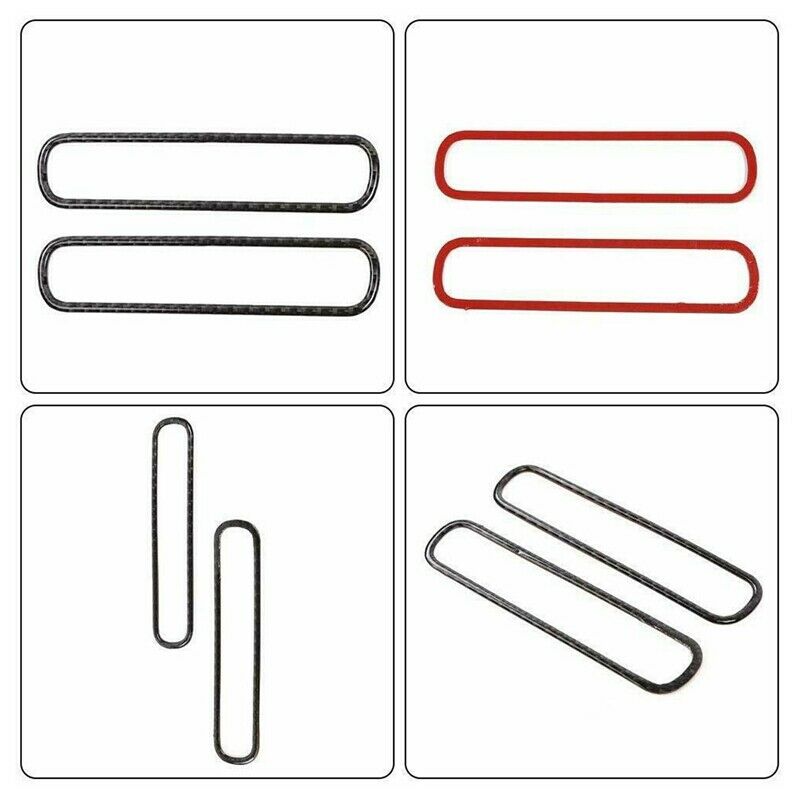 Carbon Fiber Door Air Outlet Vent Cover Trim Bezels for Dodge Challenger 201H9C3