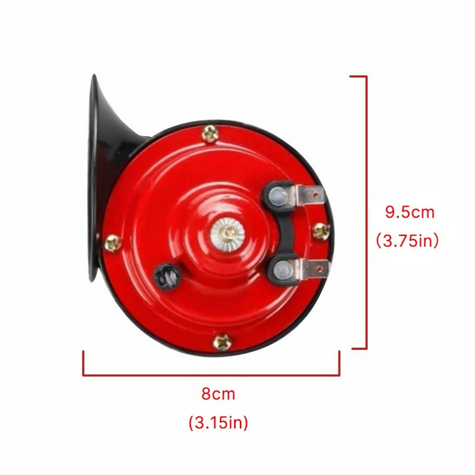 Super Loud Speaker Dual Trumpet Air Horn Compressor 12V Car Truck Train SUV Red