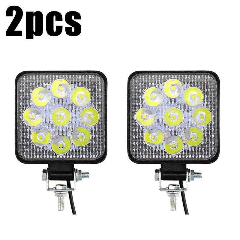 2PC 3.34" Square LED Fog / Flood Light Offroad Boat Tow Truck UTE ATV Work Light