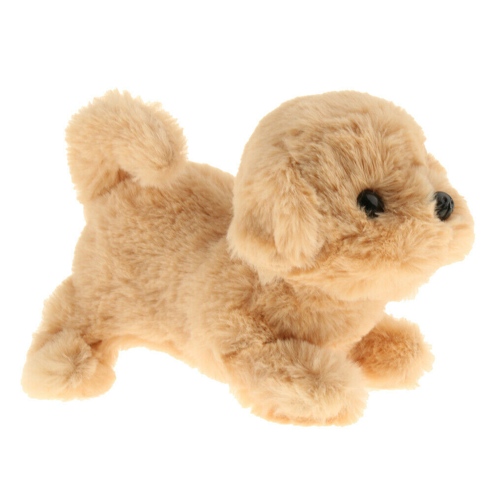 Cute Plush Dog Robotic Wag Tail Animal Puppy Kids Gift Golden Retriever