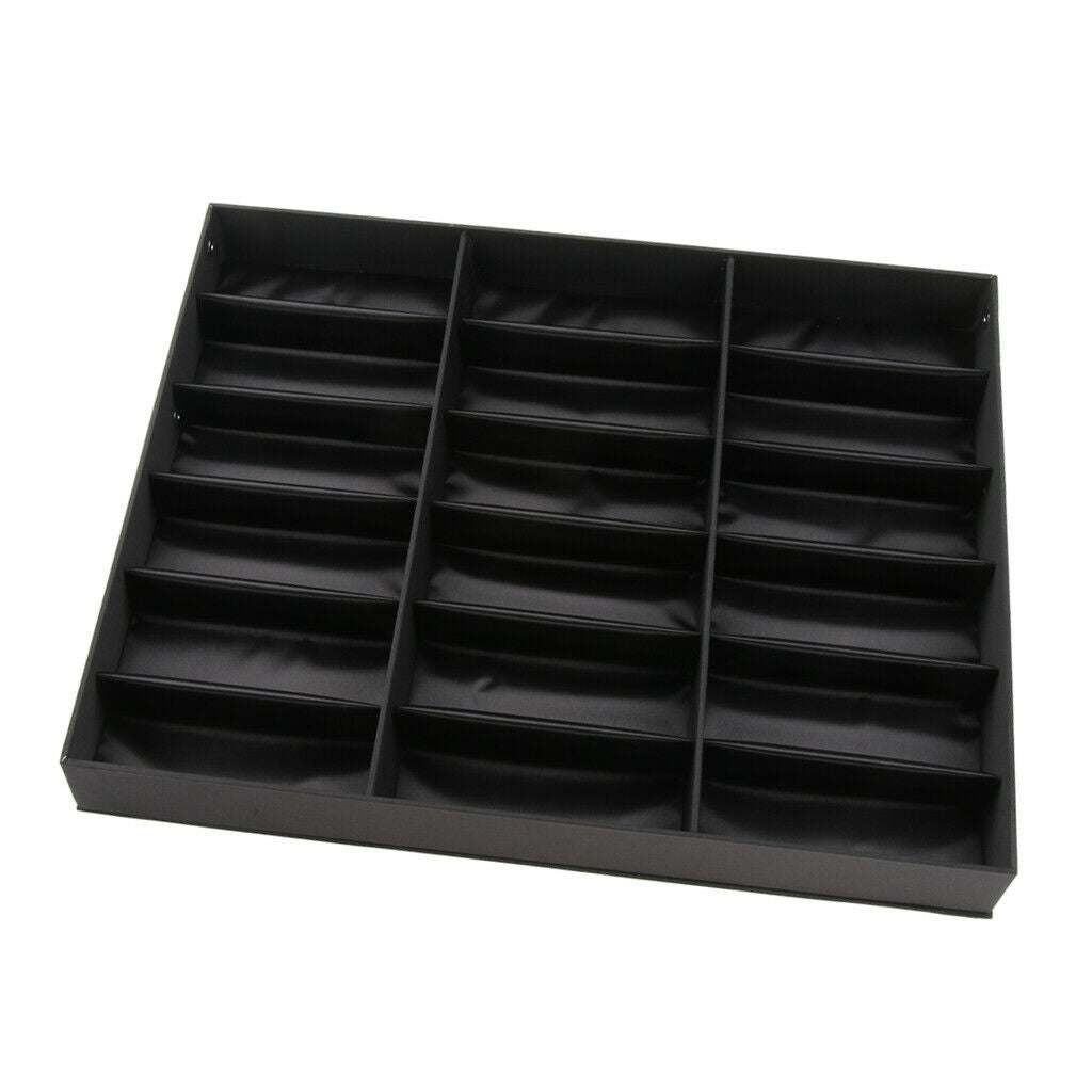 18 x Sunglass Jewelry Display Rack Eyewear Storage Case Stand Holder Black