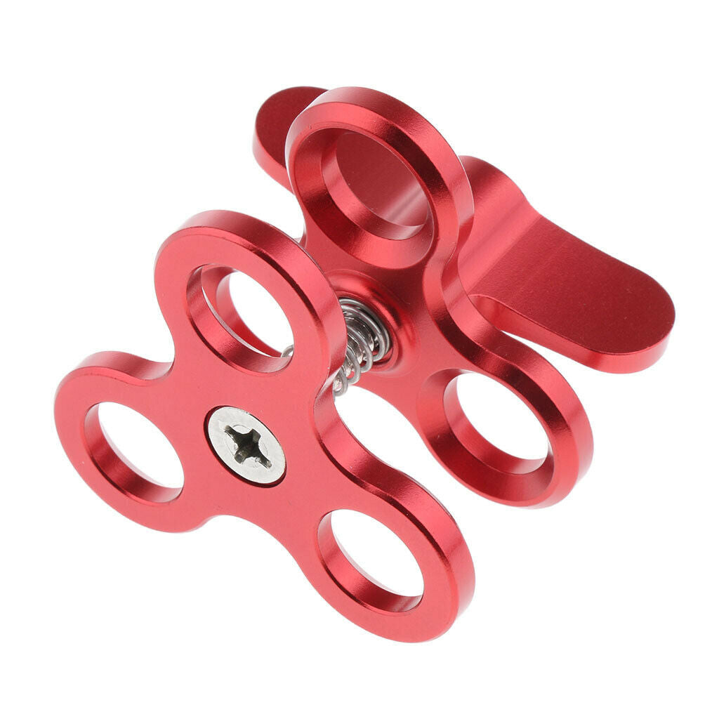 2x Triple Ball Clamp 3 Holes Underwater Arm Bracket for Light Arm System
