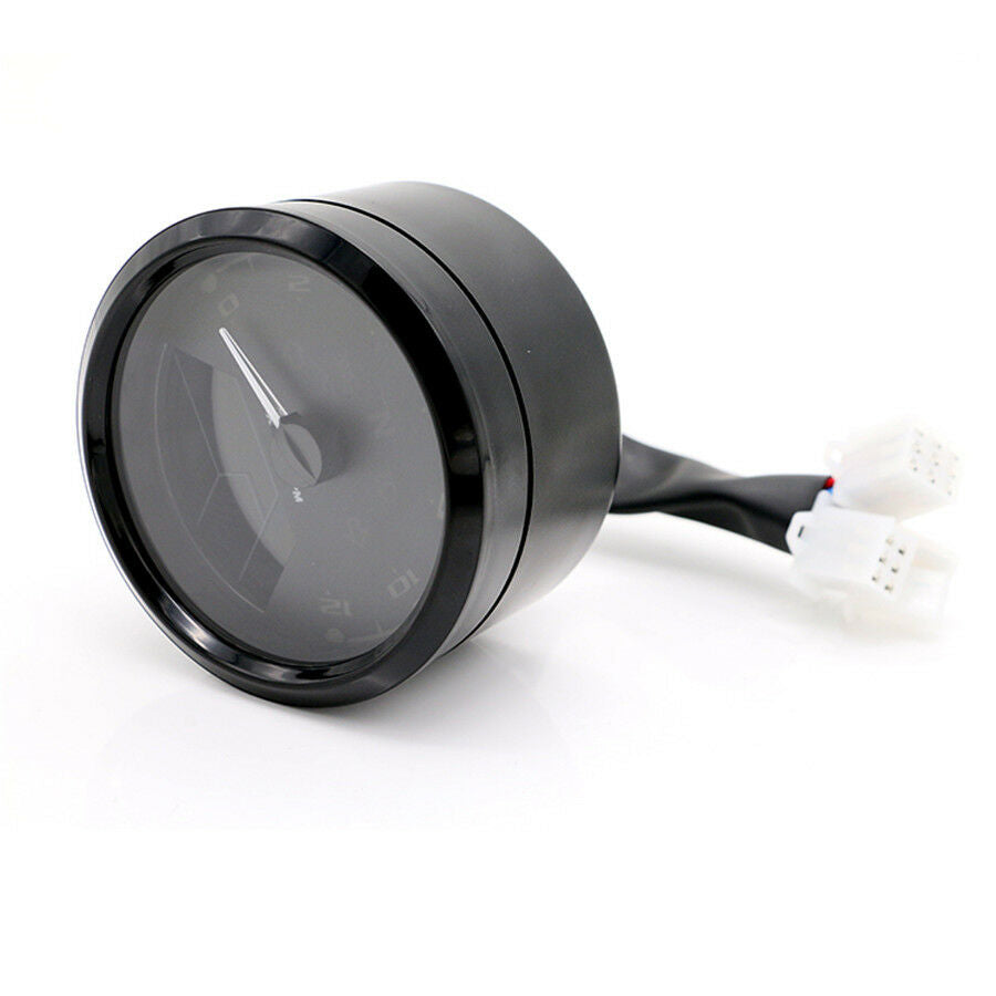 1 Pcs Black Anti-glare Motorbike LCD Speedometer Tachometer 0-12000RPM ODO Gauge