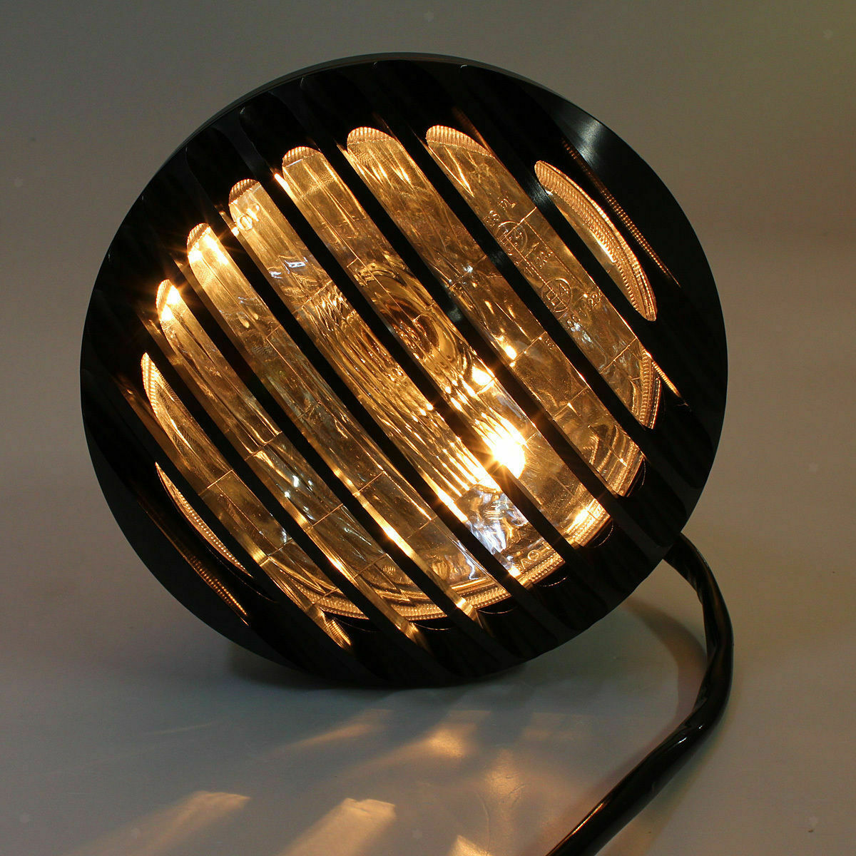 6 Inch Motorcycle Black Round CNC Aluminum