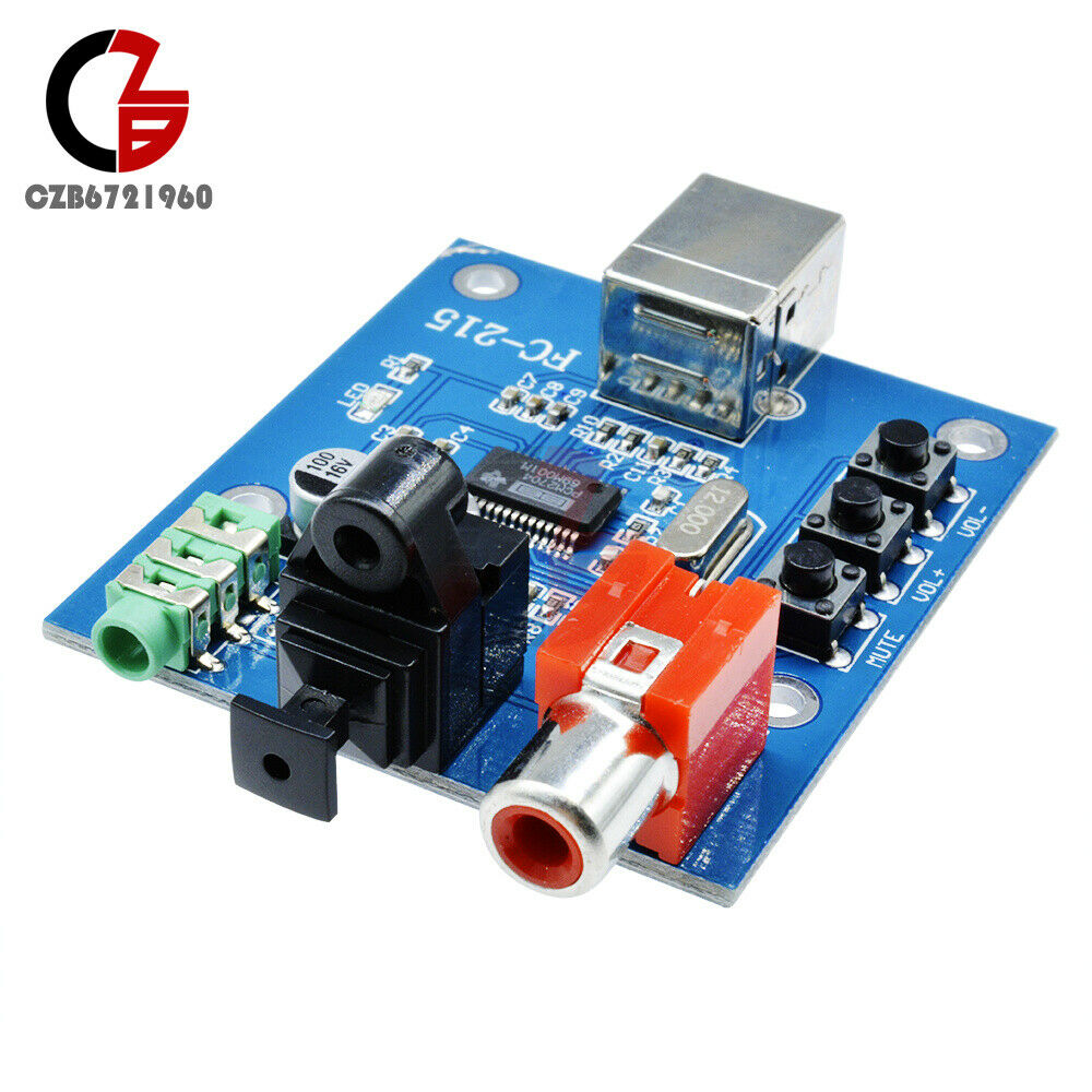 16-Bits PCM2704 DAC Decoder Board USB to Analog S/PDIF Output Audio Sound Card