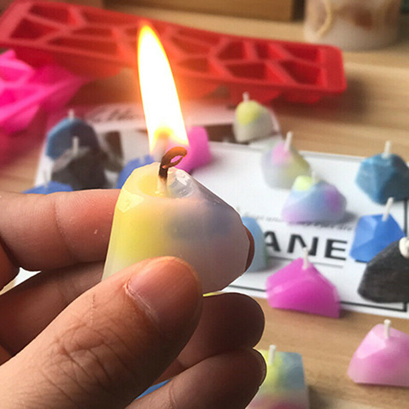 DIY Aromatherapy Candle Epoxy Mold Mini Amber Gem Silicone Chocolate Mo.l8
