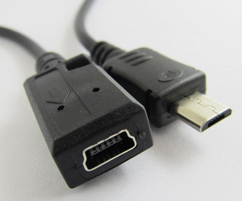 10pcs NEW Mini 5pin USB Female to Micro 5pin Male Plug USB Adapter Cable
