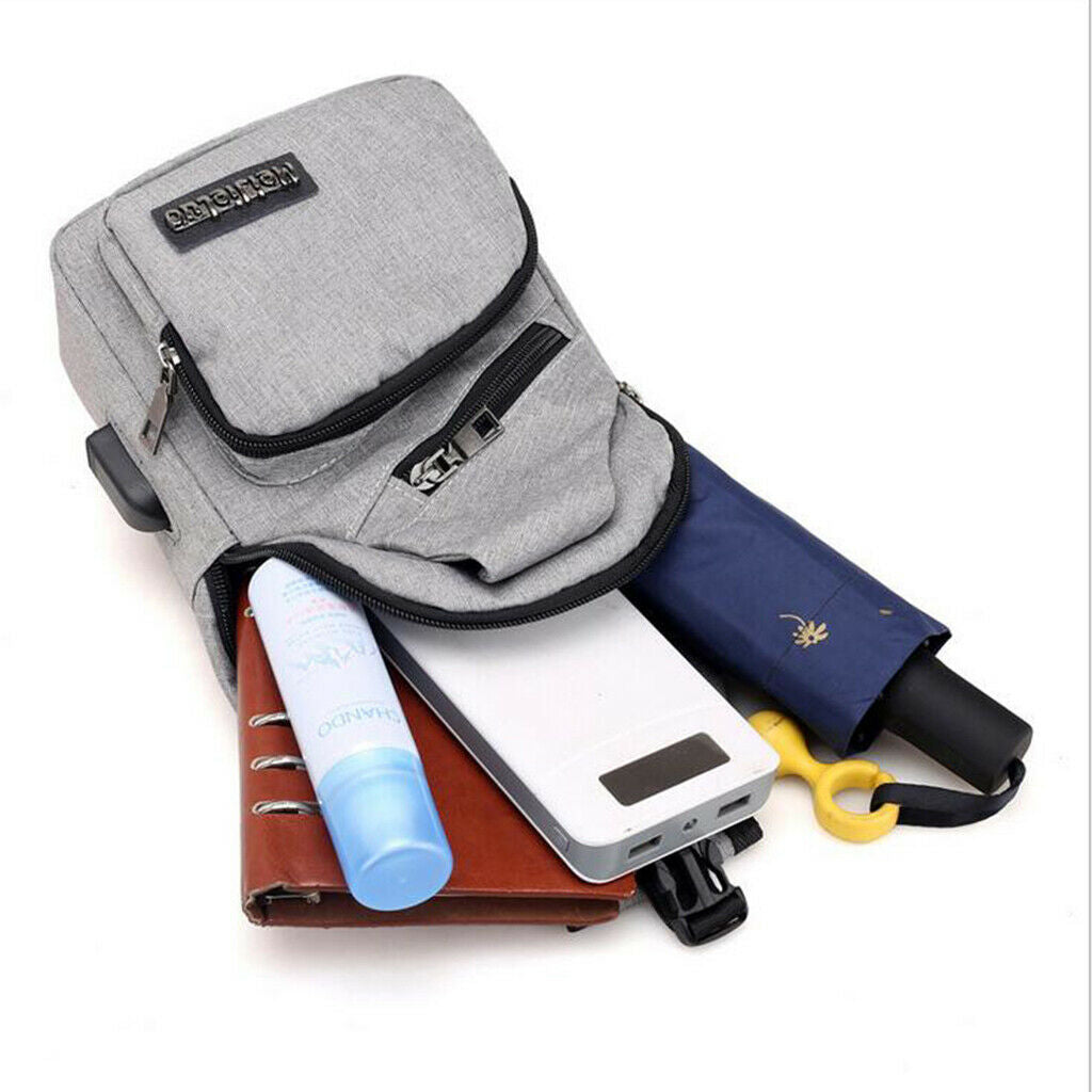 2x Mens Sling Backpack Water Resistant Shoulder Chest Crossbody Sling Bag
