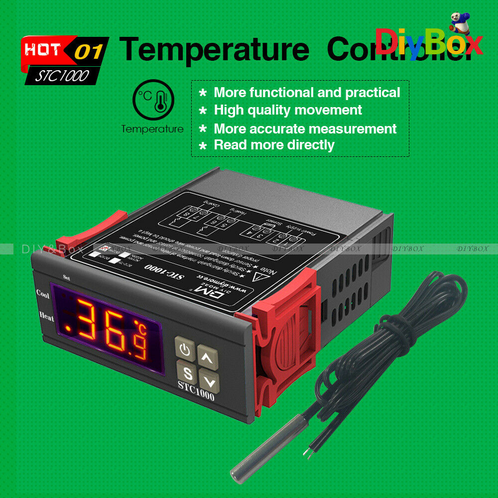 DC 24V STC-1000 Digital Temperature Control Controller Sensor All-Purpose Probe