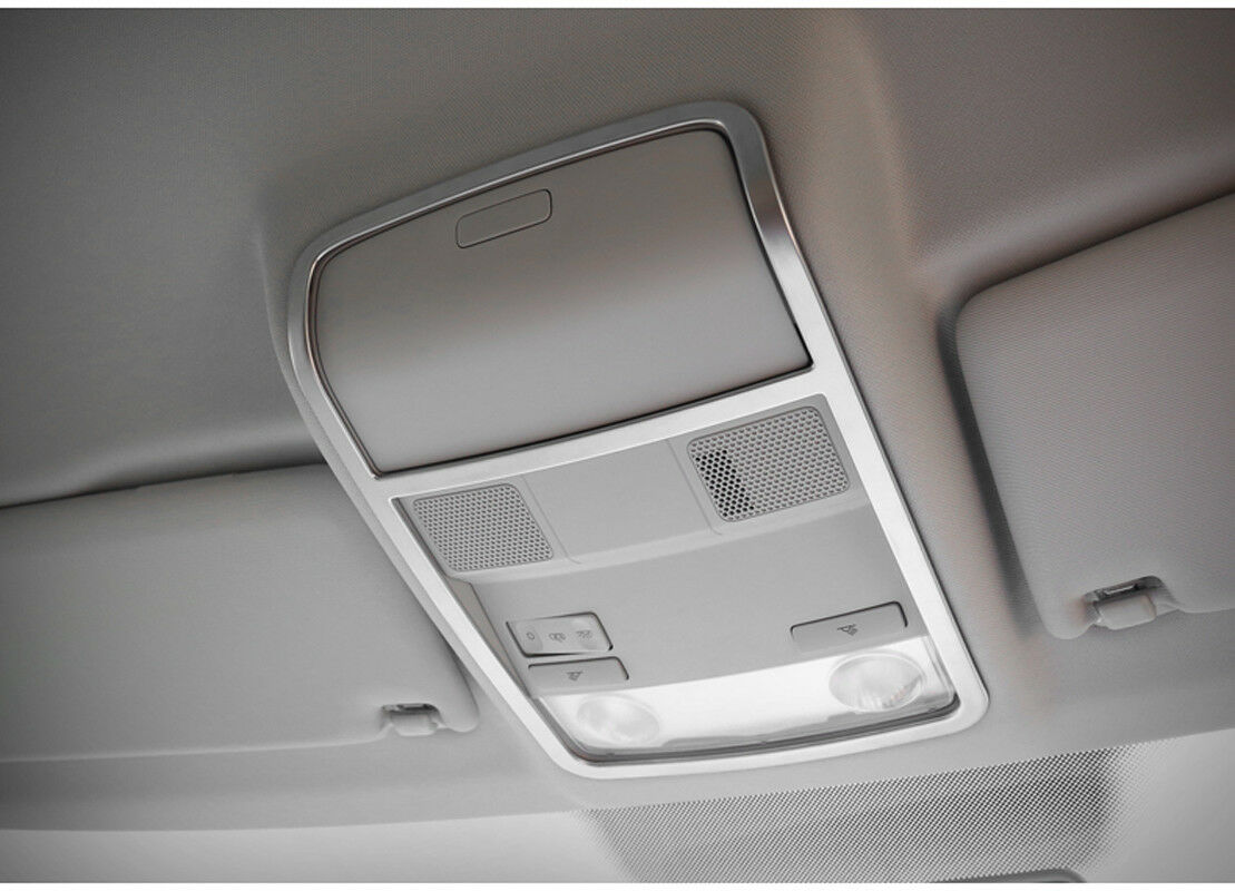 Stainless Steel  Front Reading Lamp Cover Frame Trim Fit For  Tiguan 2010-2014
