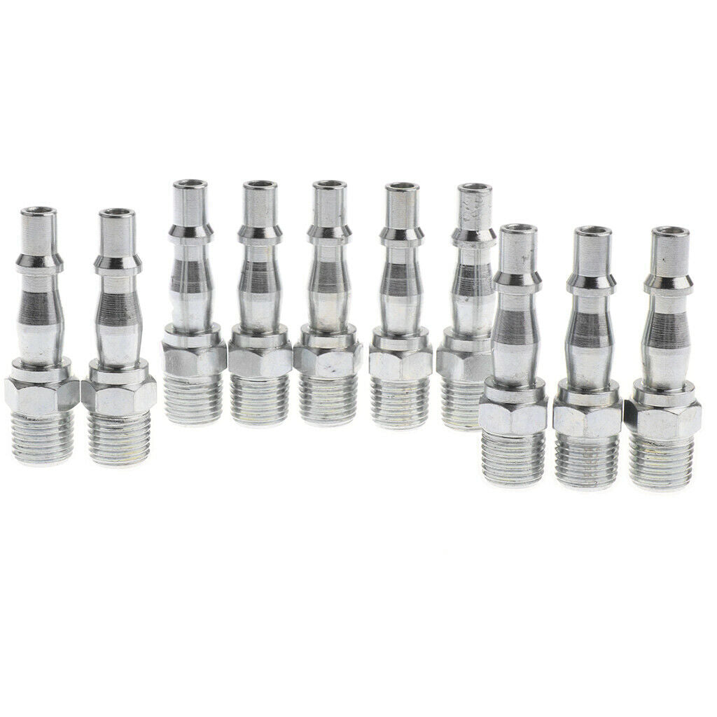 10 Pieces Pneumatic Air Quick Connectors Coupling Adapter Threaded Couplers
