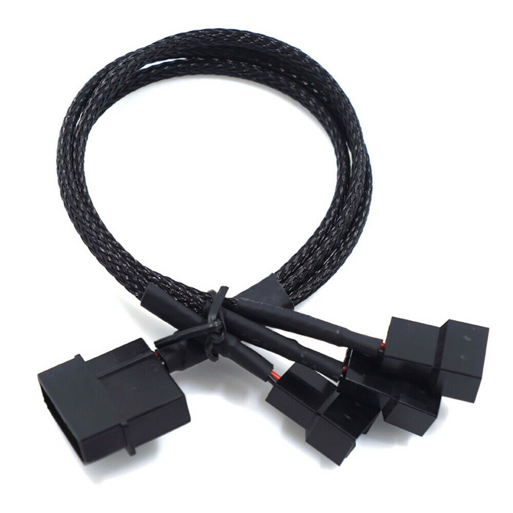 Universial Computer 1 To 3 Way 4 Pin HUB Splitter Connector Fan Extension Cable!