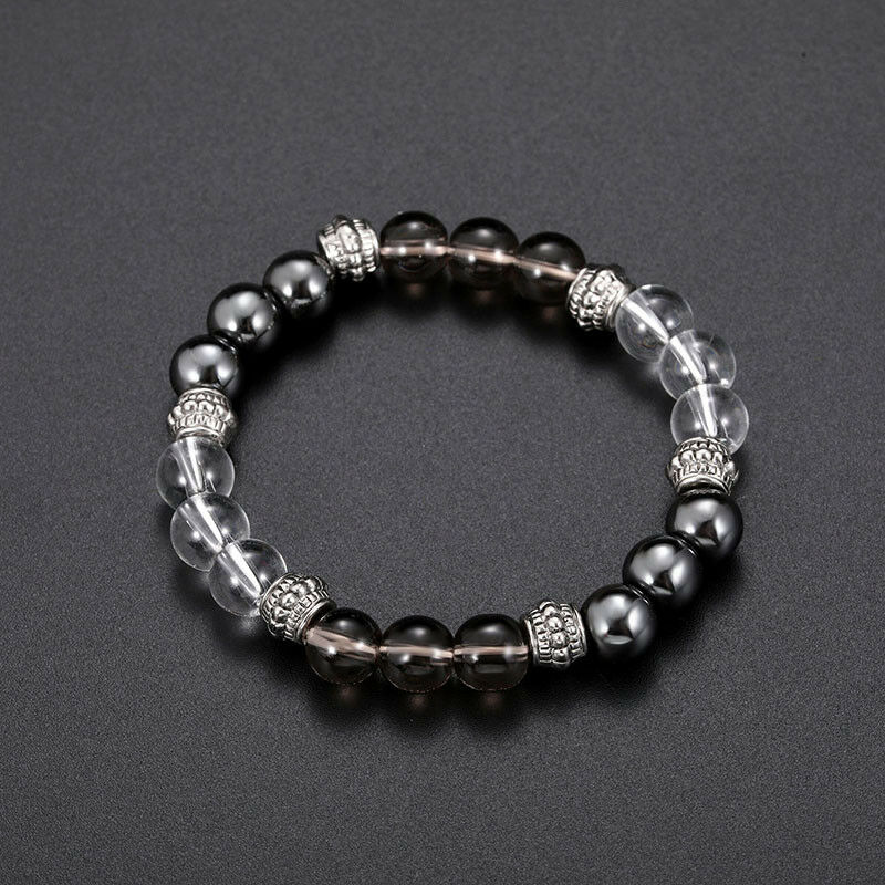 color mixing 8cm excellent jewelry black matte agate energy stone bracelet.l8