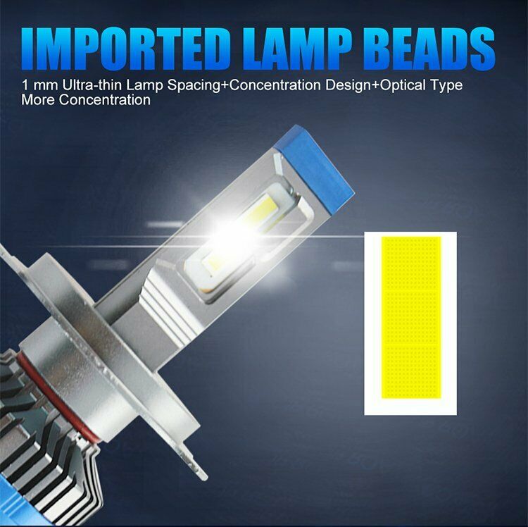 2X Auto Canbus Free Anti-Flicker H8 H9 H11 Led Headlights 80W/Set 18000LM 6000K