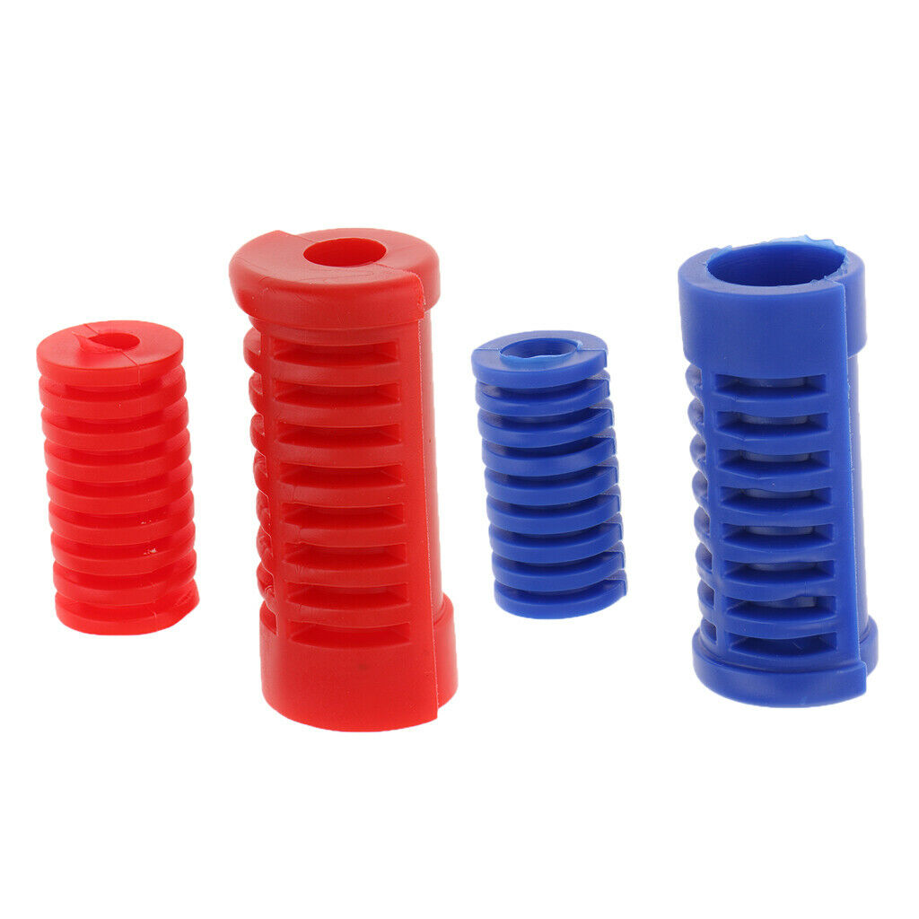 Blue+Red Motor Gear Shift Shifter Protective Sleeves & Front Footrest Pad