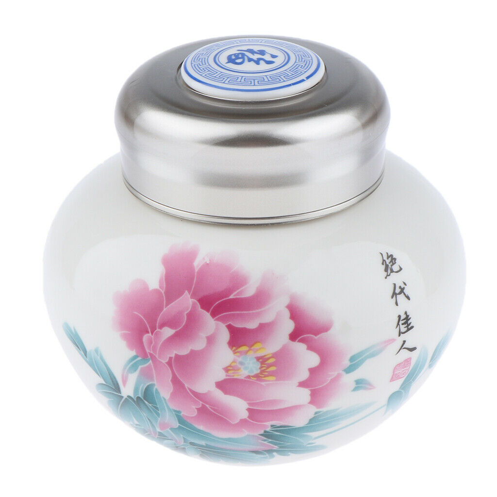 Leakproof Empty Ceramic Loose Powder Makeup Case Tea Tin Pot Container Beauty