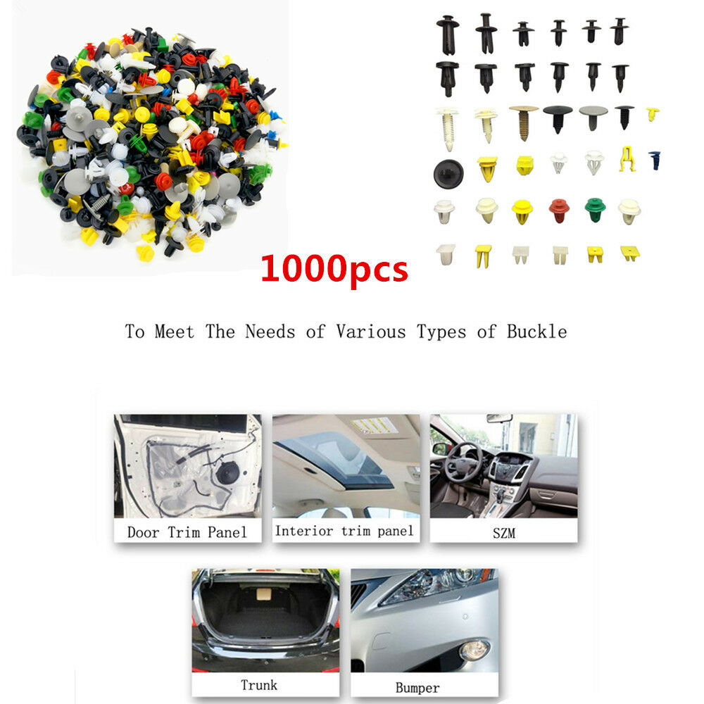 1000PCS Universal Mixed Car Fastener Clip Rivets for Car Door Panel Fender Liner