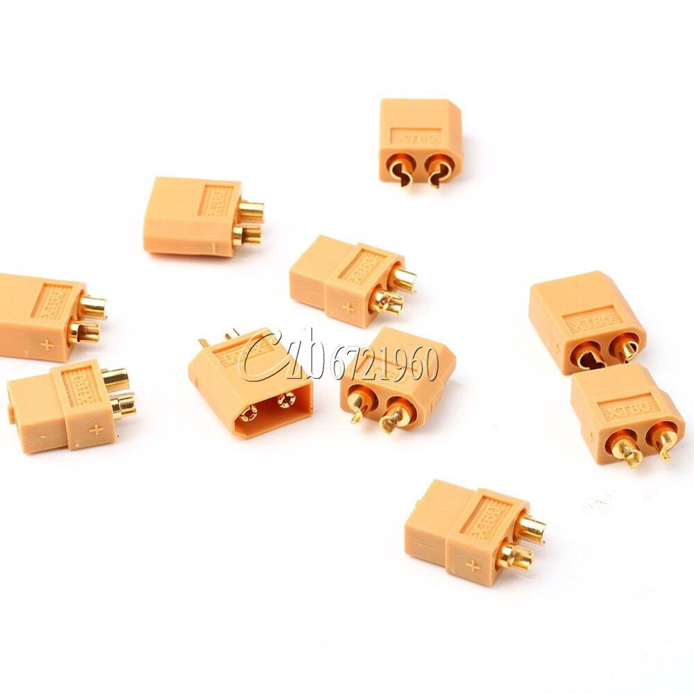 20PCS 10Pairs XT60 Male Female Connectors Plug for Lipo Battery ESC Motor Yellow