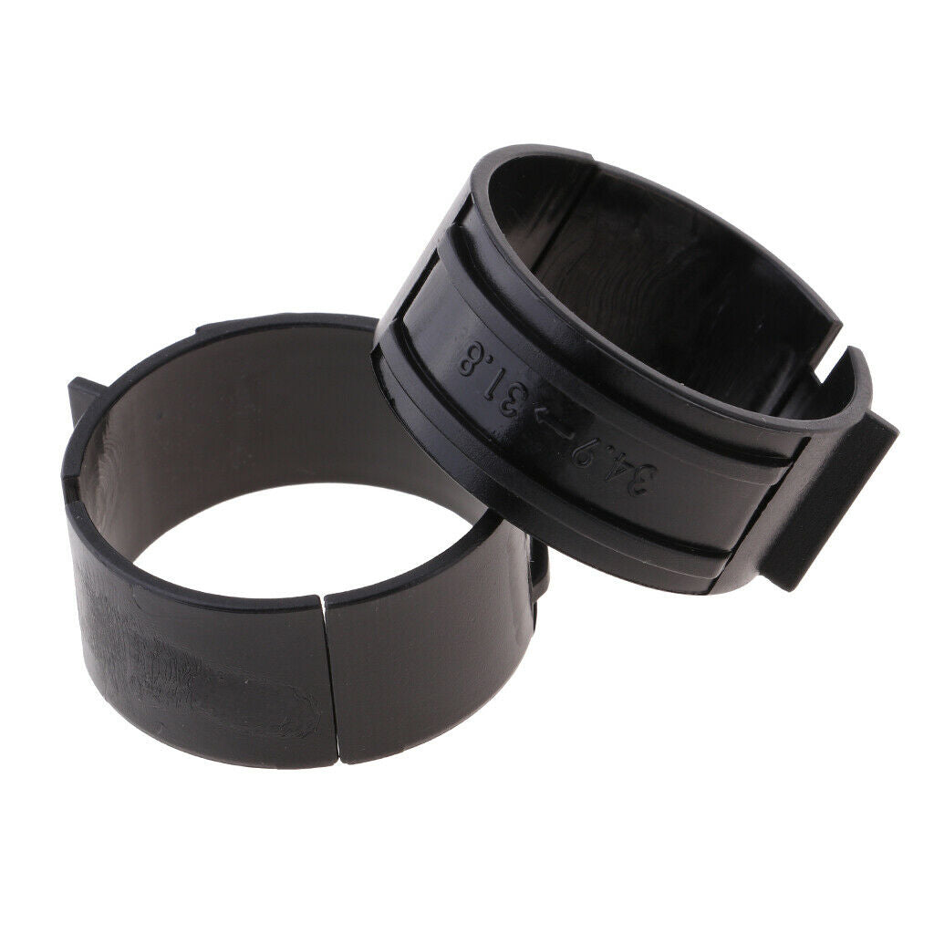 2 Pairs Bike Front Derailleur Clamp Adapter Reducer 34.9mm to 31.8mm Plastic