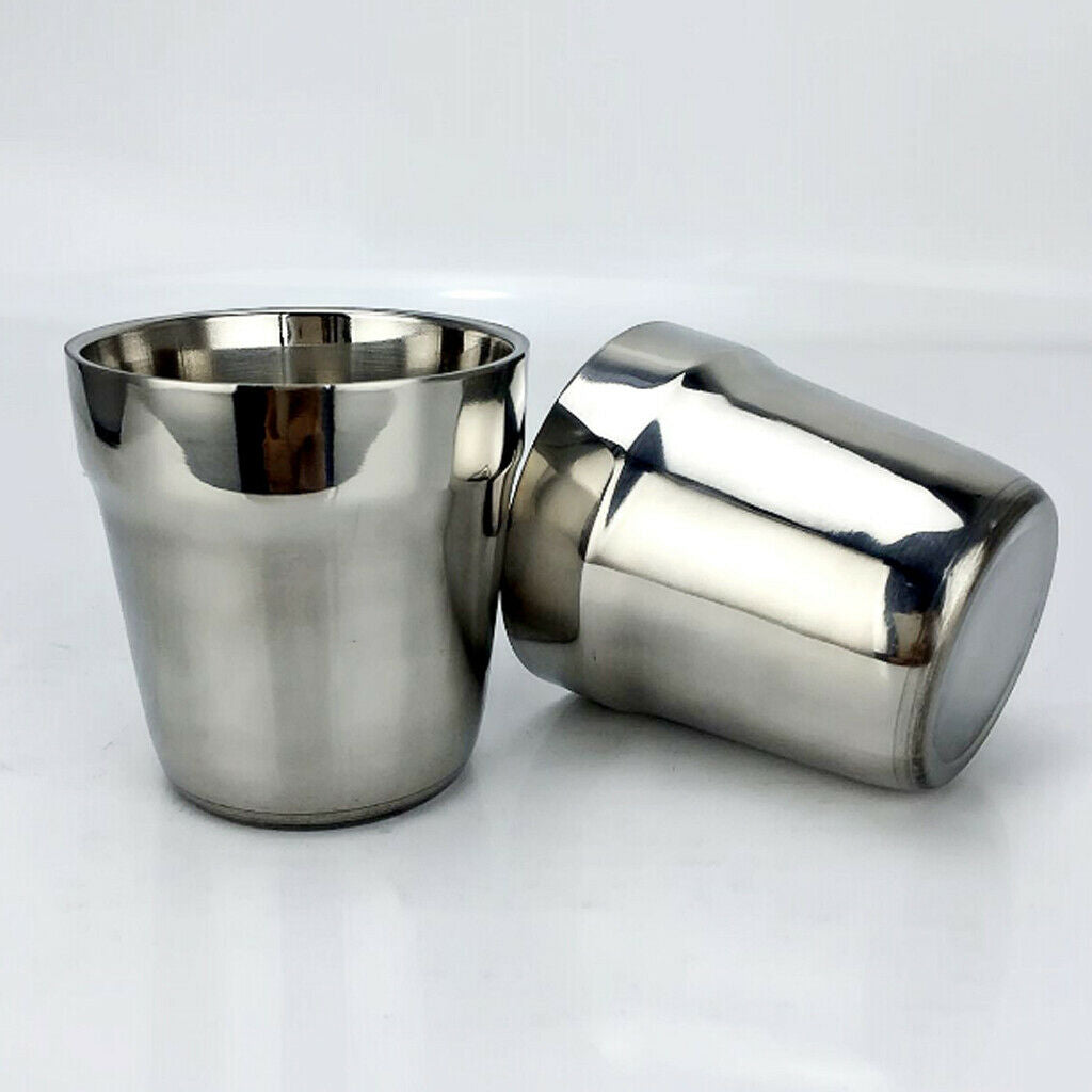 10 x double-walled stainless steel mug insulated mug drinking cup 180ml cup