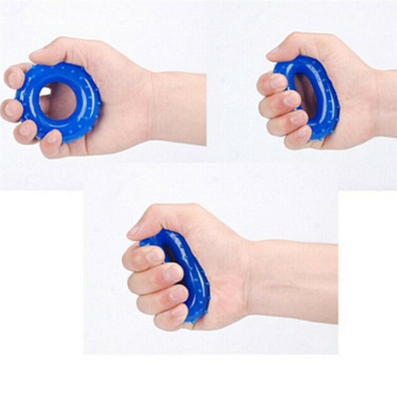 Silicone Finger Hand Grip Muscle Power Strength Training Rubber Ring Exerc-DD
