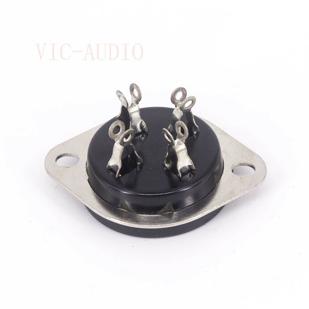 2PCS 4Pin Tube Socket For FU-811 274A 572B 2A3 300B Vacuum Tube Amplifier DIY