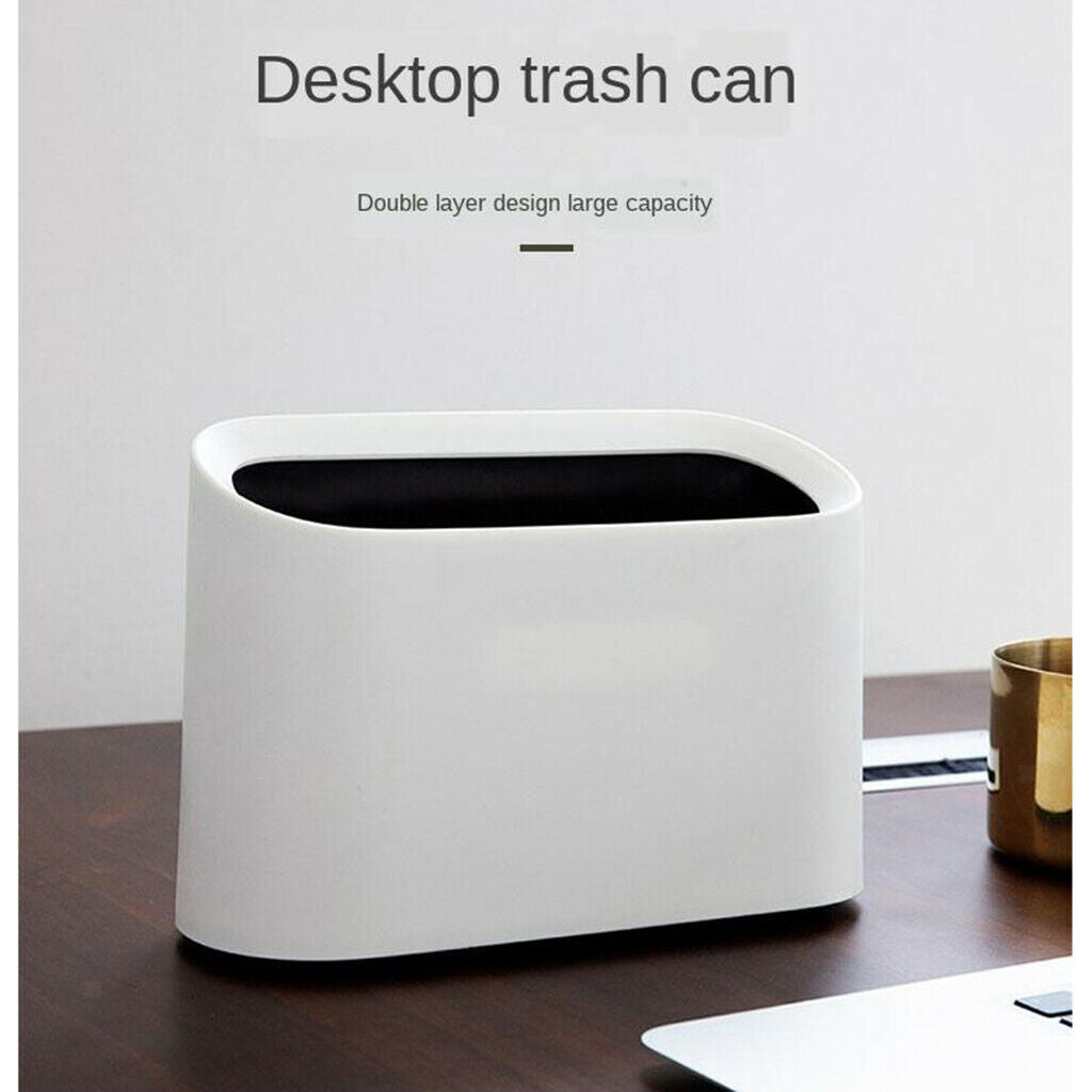 Mini Plastic Trash Can Office Garbage Wastebasket for Office Bathroom Dorm