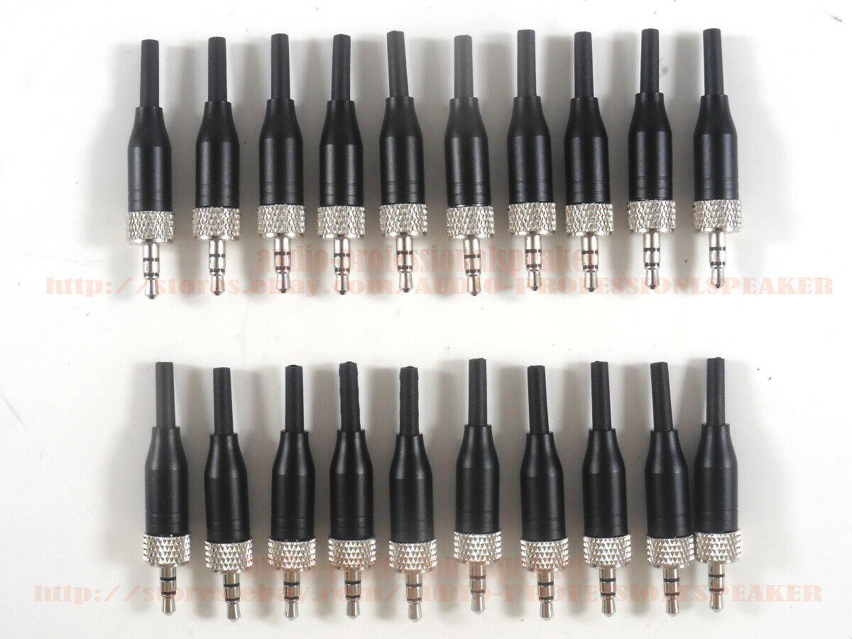 20pcs 3.5mm Stereo Screw Lock Connector for Sennheiser EW100 EW300 EW500 G1 2 3