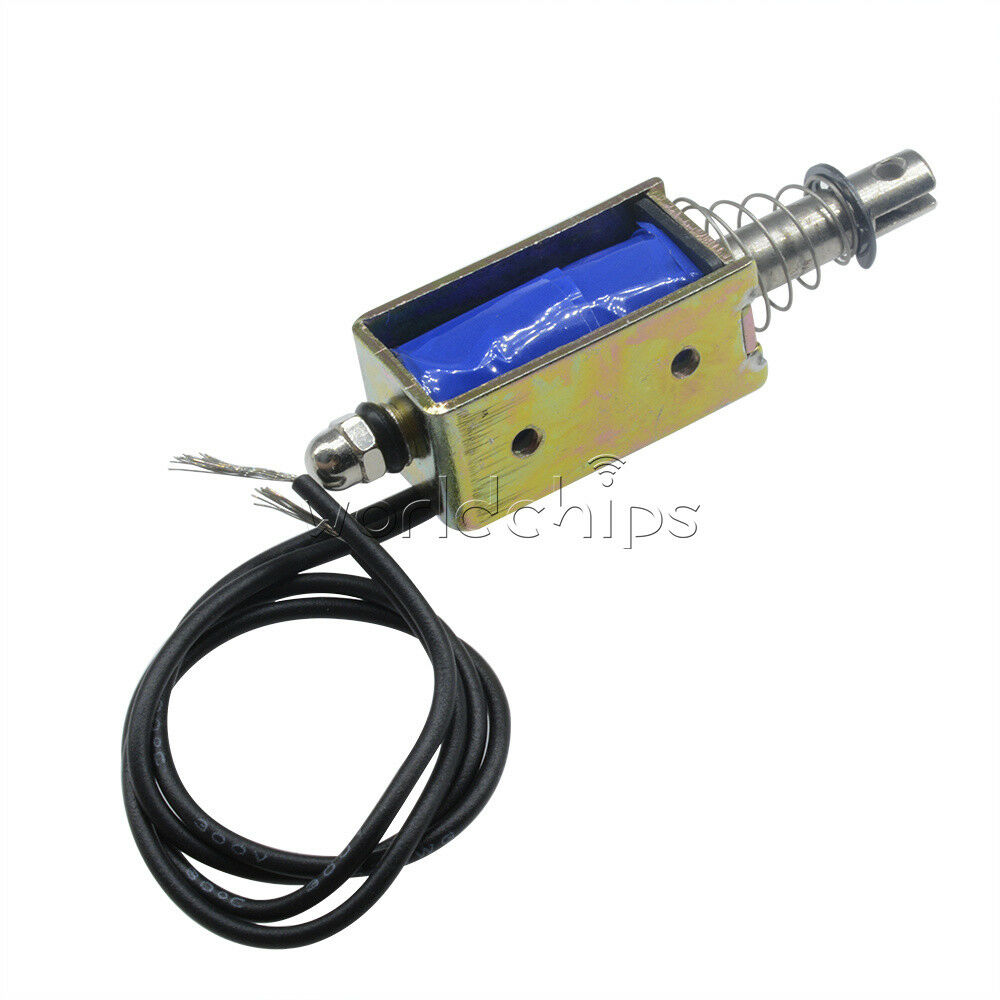 DC12V 300mA 5N/10mm Precise Pull-Push-Type Solenoid Electromagnet JF-0530B New