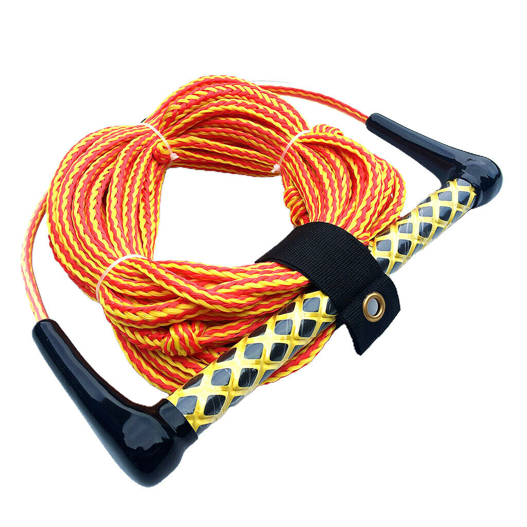 2X Water Skiing Rope Knee Board Wakeboard Surfing Tow Trow Ropes Line   Orange
