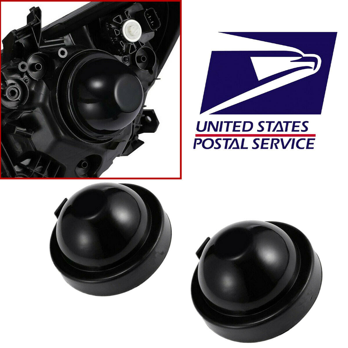 1 Pair 105mm Rubber Seal Cap for Headlights or Fog Lights Prevent Moisture &Dust