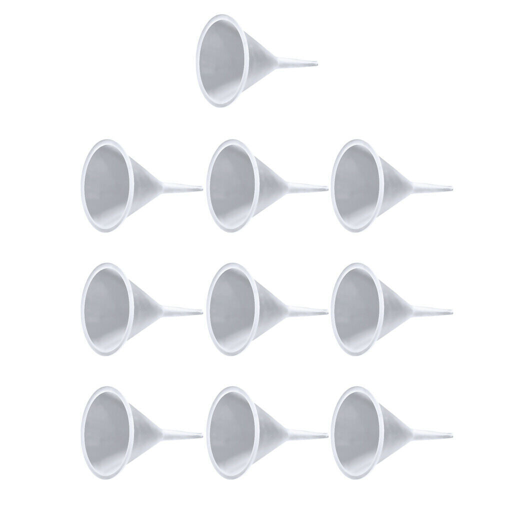 10pcs/set Plastic Mini Funnels For Filling Small Samples Perfume Liquid Emulsion