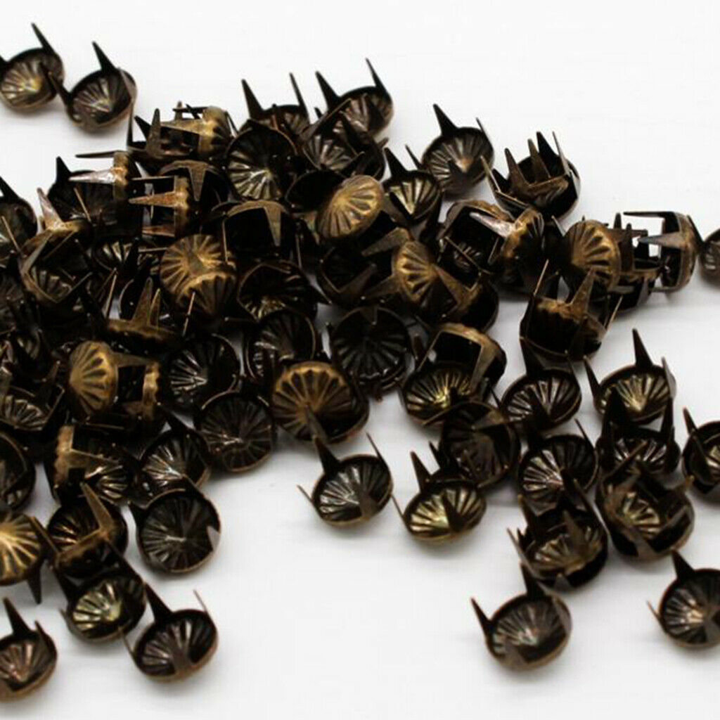 100 Pieces Stud Rivets Suitable For Clothing, Belts, Bags 9 Mm