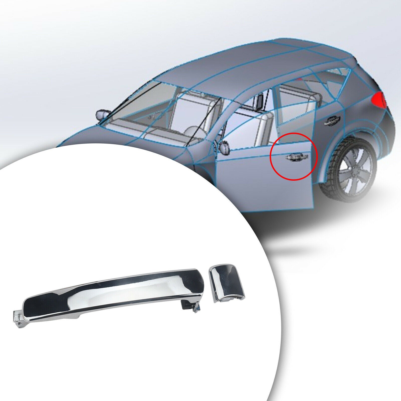 Car Exterior Door Handle Replacement for Infiniti FX35 FX45 03-08 80646CA000