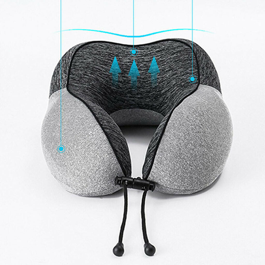 Comfortable U-Shaped Pillow Memory Foam Machine Washable Travel for Sleeping