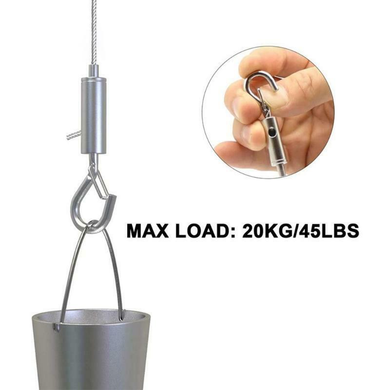 2 Packs Heavy Duty Frame Hanger Rope Picture Hanging Wire Supports up to 20 KG