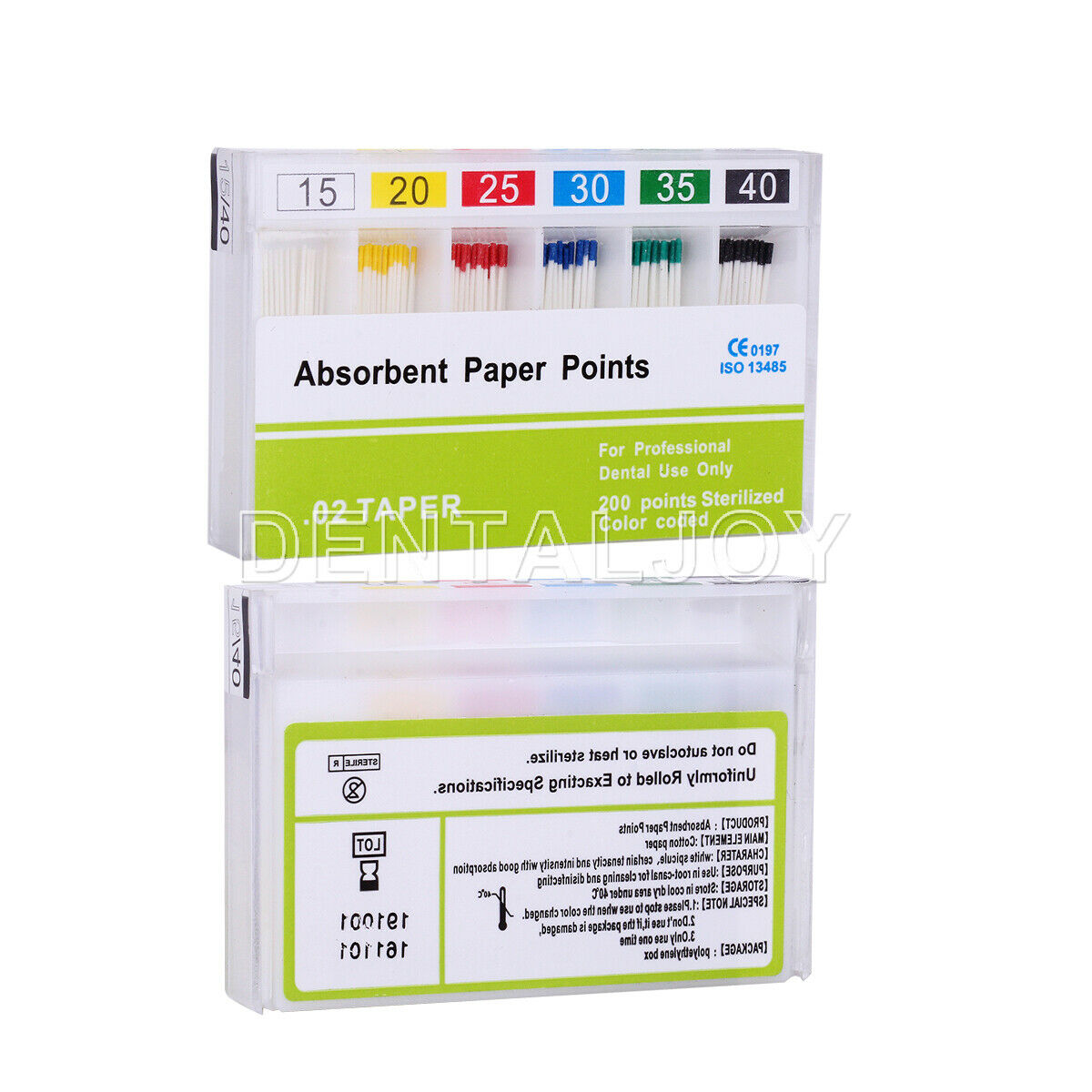 20 X Dental Endo Root Canal Endodontic Absorbent Paper Points PP 0.02 15-40#