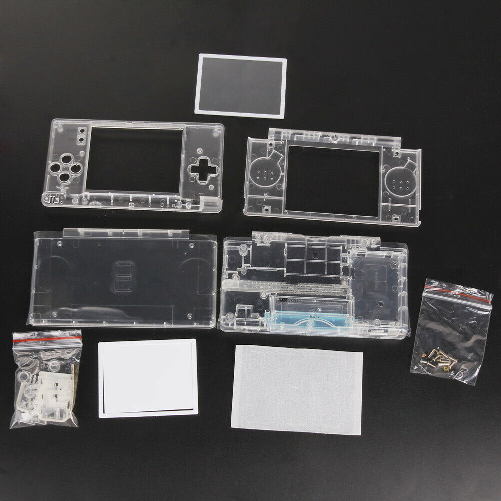 Replacement For Nintendo DS Lite Housing Shell Screen Lens Crystal Clear