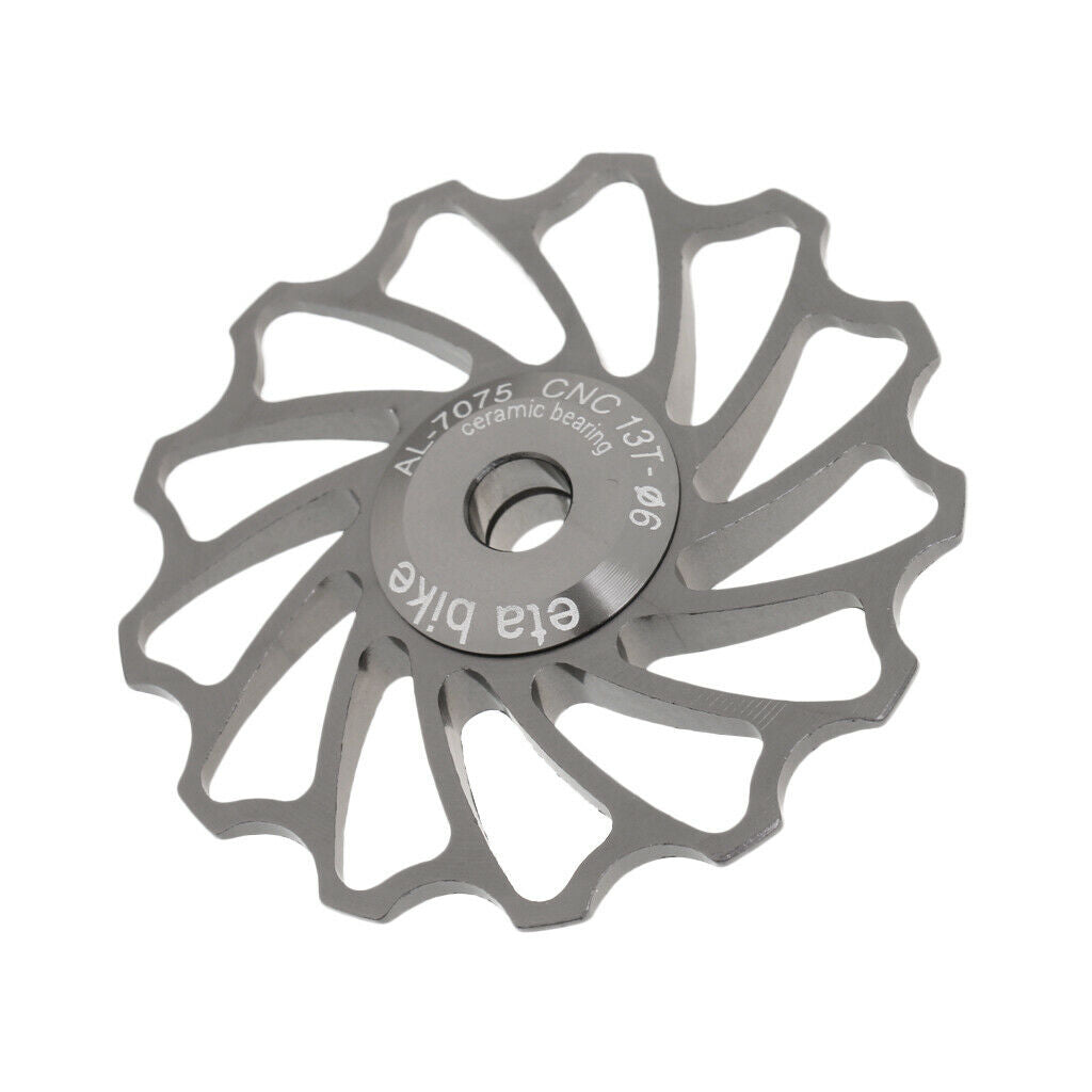 13T Bicycle Ceramic Bearing Jockey Wheel Pulley Bike Rear Derailleur Grey
