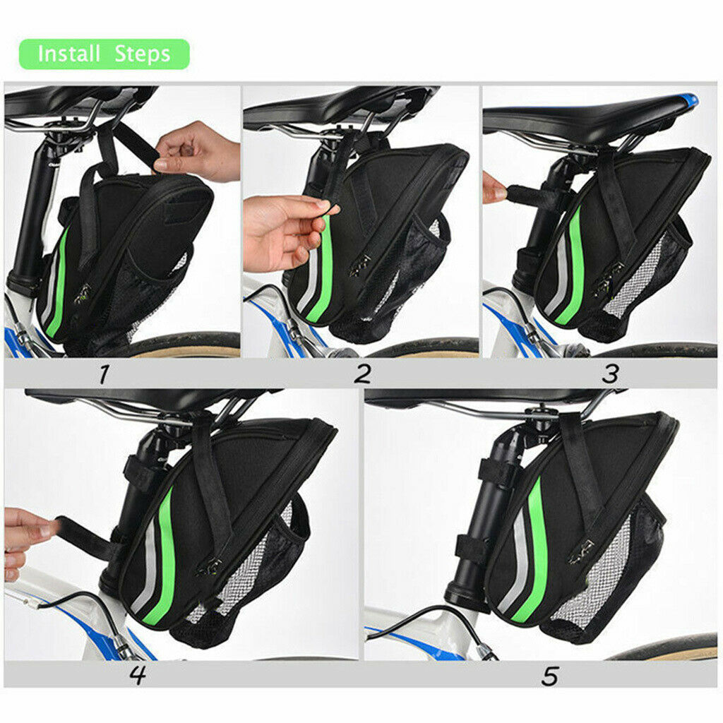 Bike Saddle Bag Bicycle Seat Package Storage Pannier Back Pocket MTB Riding