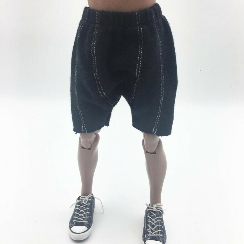 1/6 Scale Male Shorts Hip Pants Black for 12inch Action Figures Accessories