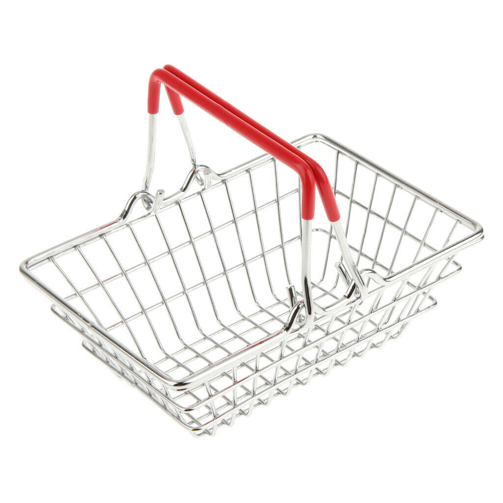 Mini Shopping Hand Basket Kids Toys Red S