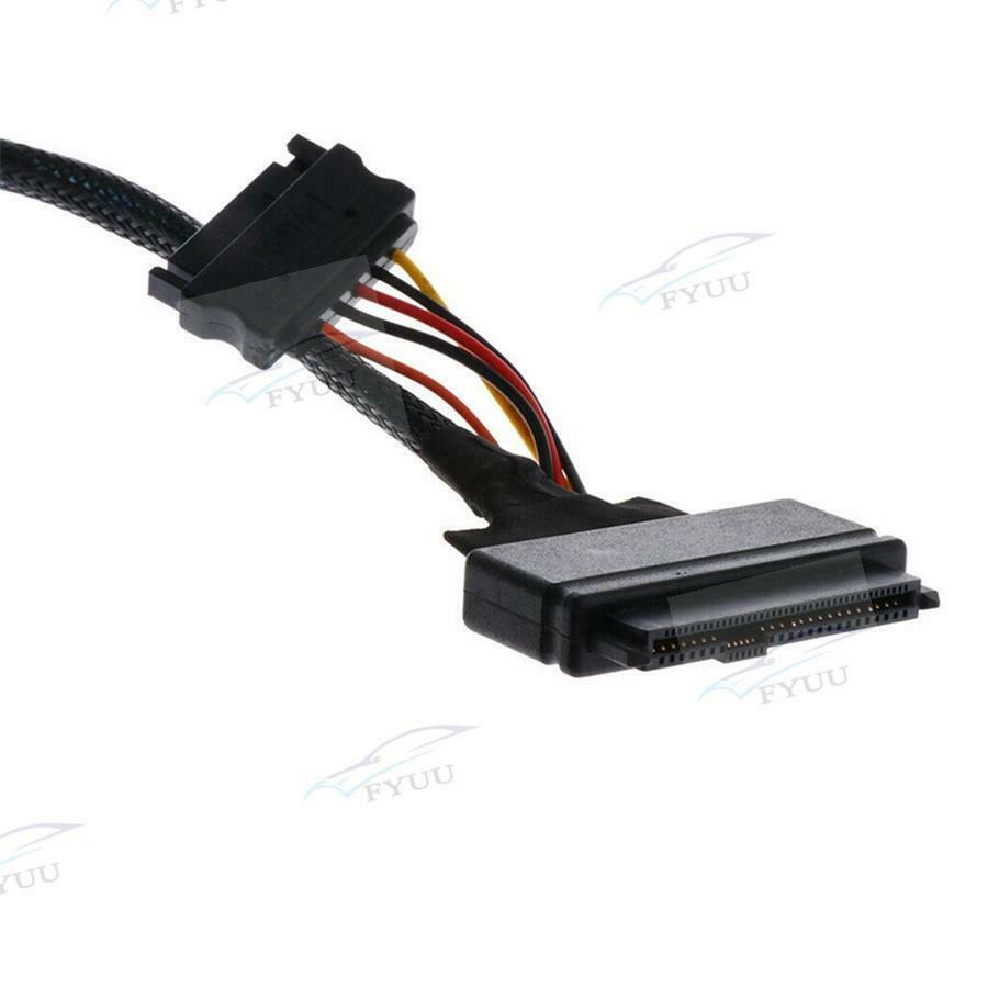 0.5M Mini SAS SFF 8643 to U.2 SFF-8639 15 Pin Female SATA Connector SSD Cable