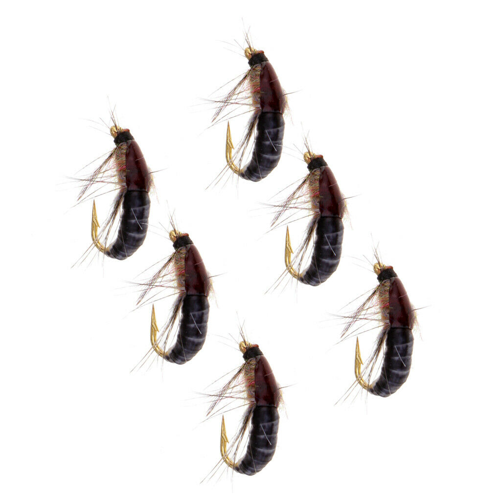 6pcs Scud Flies Freshwater Shrimp Carp Grayling Trout Fly Fishing Flies